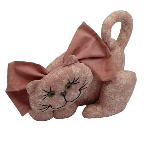 Stuff Handmade Pink Cat Makes A Great Display - Picture 6 of 7